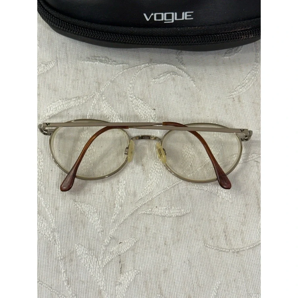 Vintage Vogue Florence VO 3117 Oval Metal Eyeglasses Italy w/case